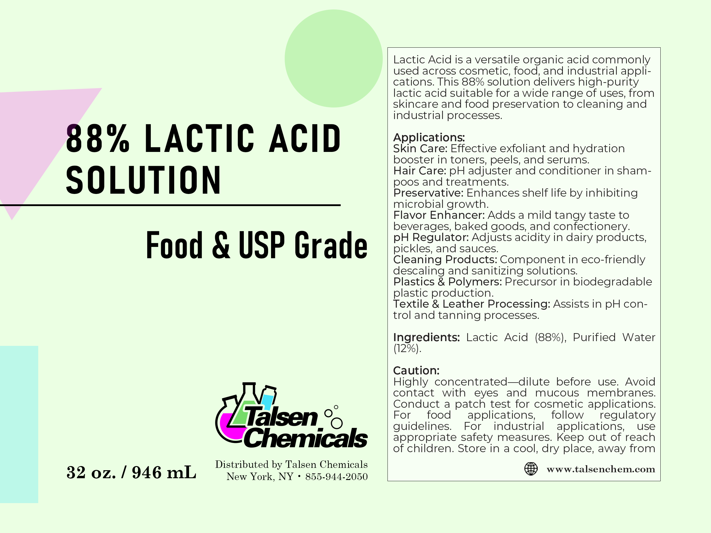 88% Lactic Acid Solution