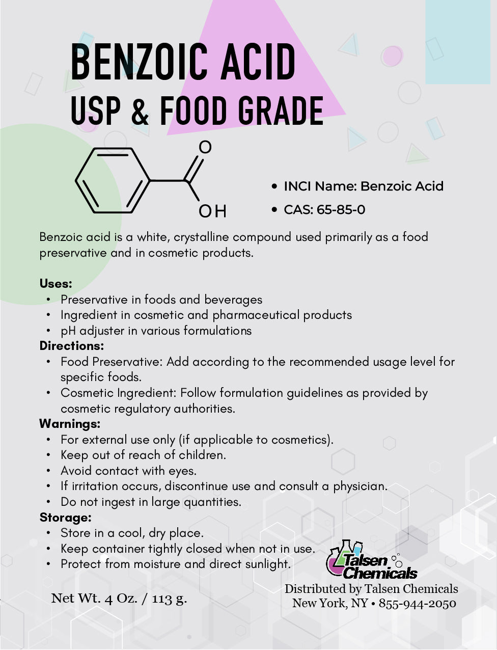 Benzoic Acid Powder