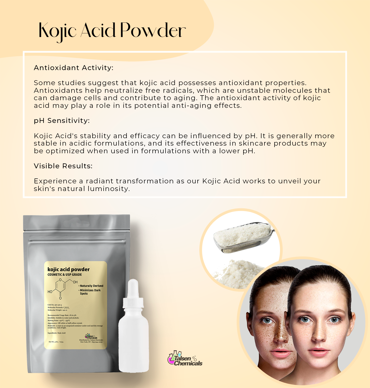Kojic Acid Powder – TALSEN CHEM