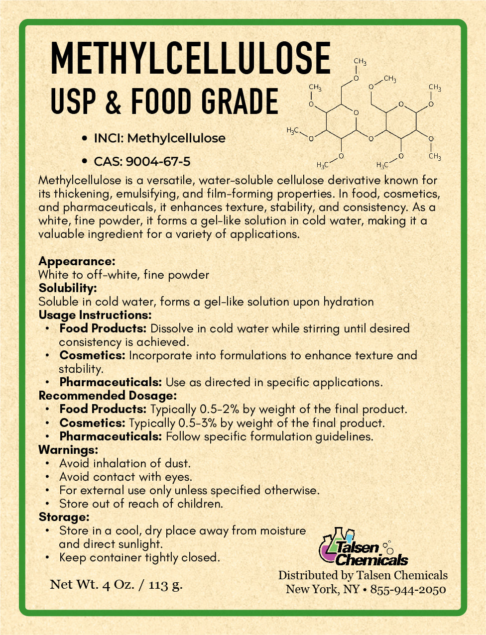 Methylcellulose 400 Viscosity