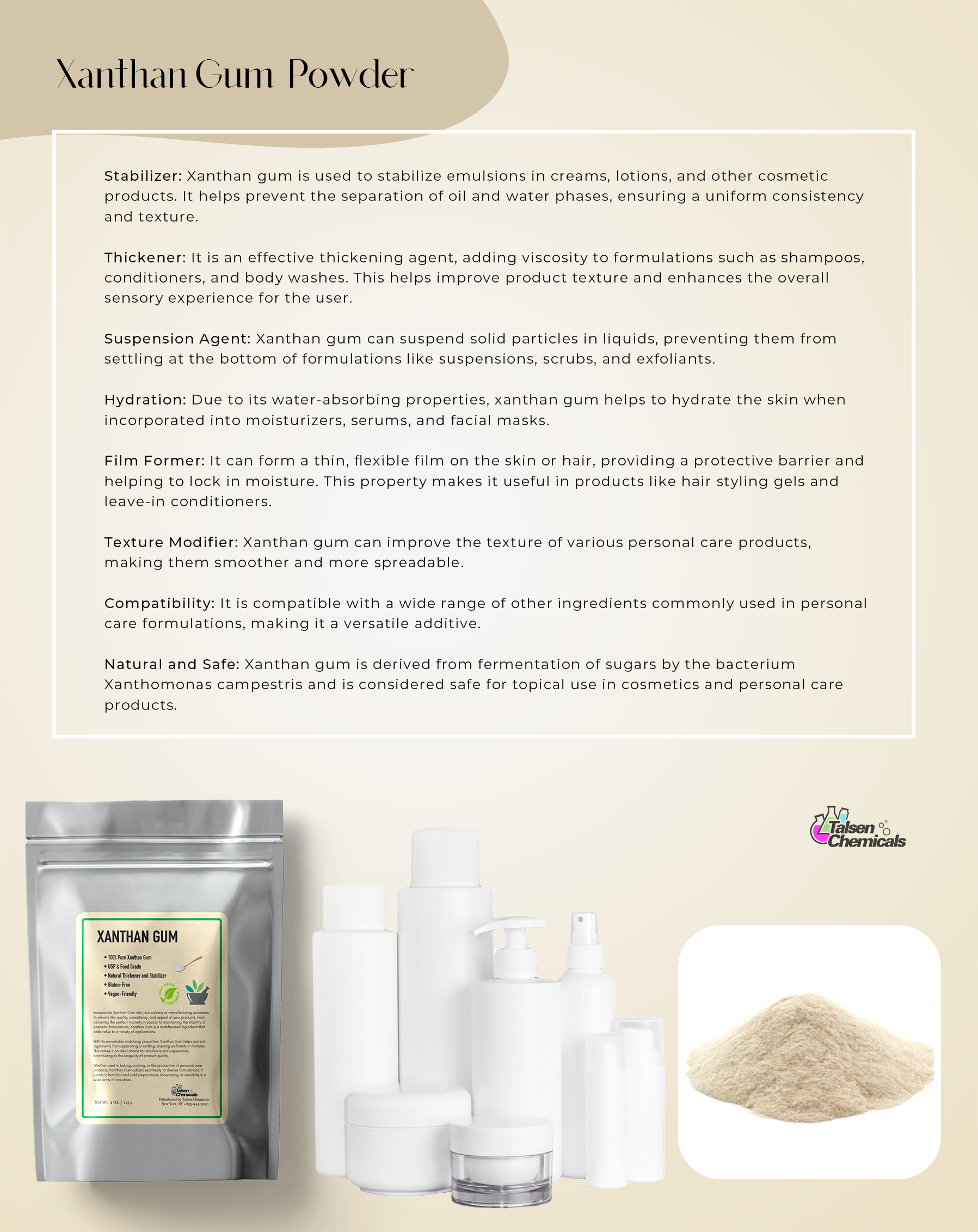 Xanthan Gum TALSEN CHEM Xanthan Gum TALSEN CHEM